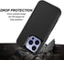 for iPhone 14 Pro Max Case, Heavy Duty Protective Phone Case with Glass Screen Protector + Camera Lens Protector, Shockproof Dropproof Cover for A...