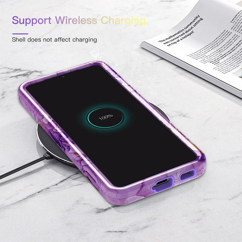 Lamcase for Galaxy S21 5G Case, Heavy Duty Shockproof Hybrid Hard PC Soft TPU Bumper Three Layer Drop Protection Anti-Fall Cover Phone Case for Sa...