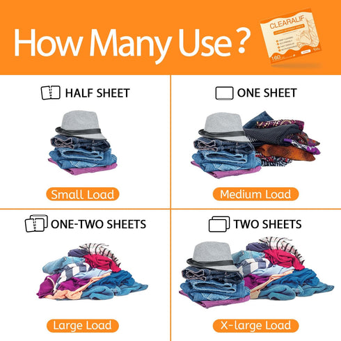 CLEARALIF Laundry Detergent Sheets Up to 160 Loads, Orange - Great For Travel, Apartments, Dorms,CLEARALIF Laundry Detergent Strips Eco Friendly &...