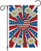 4th of July Garden Flag 12x18 Double Sided Burlap, Patriotic Memorial Day Heart USA Flag Spring Summer Daisy Garden Flags for Memorial Day Indepen...