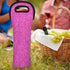 Wine Carriers and Totes 1 Bottle Pink Color Insulated Wine Bag with Handles Single Bottle Wine Cooler Bags for Travel...
