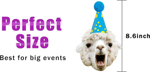 Llama Birthday Garland, Funny Alpaca Face Portrait Bunting, Hilarious Bday Party Decoration…...