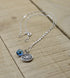 Silver Coin Protection Charm Necklace - 20" Silver Box Chain with Blue Evil Eye Glass Charm - Unisex Pendant for Protection - Includes Cotton Pouc...