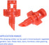 60 Pack Irrigation Drip Emitters - Garden Lawn Micro Spray Misting Nozzle Apply to Watering System (21x12mm Red)...