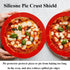 Adjustable Silicone Pie Crust Shields Baking Protectors Cover Ring Fits 8-11.4 Inch Pies Baking Pie Crust Shield Protector Cover for Edges (Red-1P...