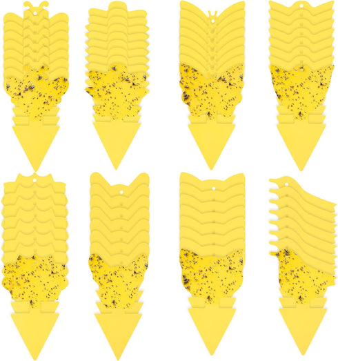 48 Pcs Yellow Sticky Traps for Gnats, Fruit Fly Traps for House Indoors, Fungus Gnat Sticky Traps for Plants, Incest Catcher for Whiteflies Mosqui...