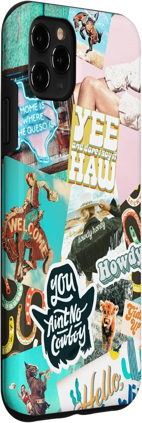 iPhone 11 Pro Max Western Cowgirls Howdy Giddy-up Boho Aesthetics Country Chic Case...