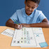 Set of Dry Erase Addition, Subtraction, Multiplication, and Division Practice White Board, Mathematics Board with a 4" x 2.5" Multiplication Chart...