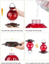 Hummingbird Feeder, Auslar 26 Ounces Glass Hummingbird Feeders for Outdoors Hanging Ant and Bee Proof, Ant Moat & 5 Flower Feeding Ports, Rustproo...