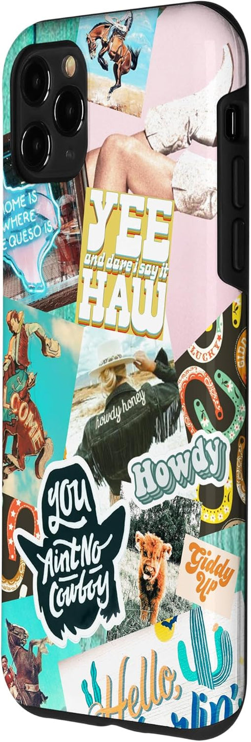 iPhone 11 Pro Max Western Cowgirls Howdy Giddy-up Boho Aesthetics Country Chic Case...