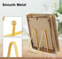 4 Pack Plate Stands for Display, 4 Inch Gold Plate Stands for Display, Metal Square Wire Easel Stand, Plate Holder Display Stands, Picture Frame S...