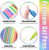 Gel Pens 12 Colors Retractable Quick Dry Ink Pens Fine Point 0.7mm, Smoooth Writing Pens Multicolor for Journaling, Drawing, Doodling, and Note Ta...