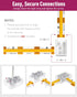 EMITEVER 8mm LED Strip Connectors 12pcs, Led Corner Connector T-Shaped Gapless Connection Solderless Transparent Tape Light Connectors for 2-Pin C...