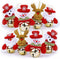 Christmas Bells Decorations for Home, 8 Pcs Set Christmas Tree Ornaments, Snowman/Old Man/Bear/elk...