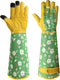Velway Long Gardening Gloves for Women - Thorn Proof & Rose Pruning Forearm Protection Garden Gloves - Breathable Leather Long Garden Gloves Gifts...