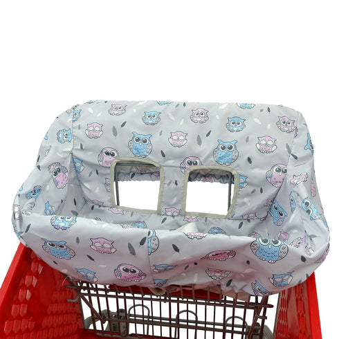 Pozico Shopping Cart Cover for Baby or High Chair Cover,Baby Shopping Cart Cover Machine Washable/Free Portable Cloth Bag-Owl...