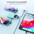 Portable Charger with Built in Cables,Ultra-Compact 13800mAh PD Fast Charging USB C Power Bank,4 Output LCD Display Battery Pack Compatible with i...