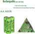 16 Packs1.2V AA 300mAh Solar Lights Batteries Ni-MH Rechargeable Double A Battery for Outdoor Solar Lights, String Lights, Pathway Lights...