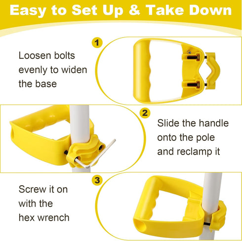 Saillong 2 Pack Back Saving Tool Handle Attachment, Labor Saving Ergonomic Shovel or Rake Handle Attachment, Tool Handle Grip, Work with Garden Sh...