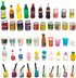 50Pcs Miniature Drink Bottles Adults Dollhouse Soda Pop Cans Pretend Play Kitchen or Supermaket Game Party Accessories Toys for Boys and Girls Kit...