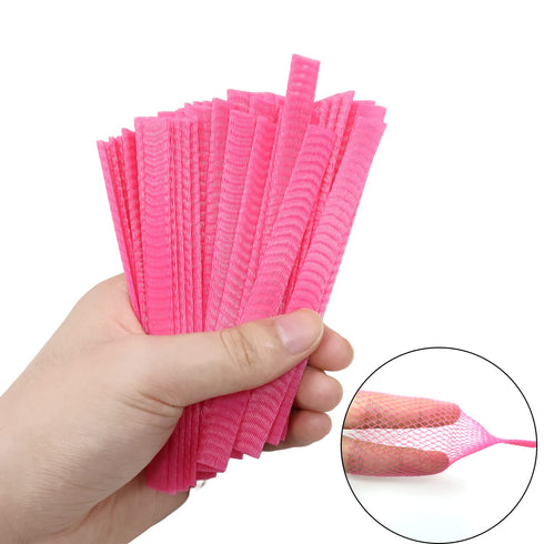 Honbay 100PCS Makeup Brush Protector Reusable Expandable Mesh Cover for Make up Brush, Paint Brush, Handbag Tassels, Bud of Rose, etc (Pink)...