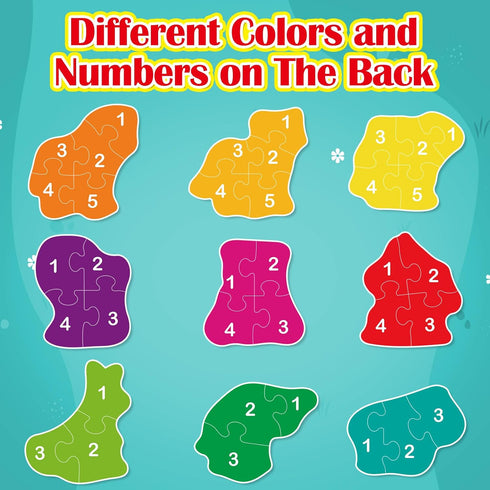 Wild Animal Puzzles for Kids Aged 3+,Shaped Puzzles for Beginners,3 Year Old Montessori Toys,Educational Activity for Toddlers,Preschool Learning ...