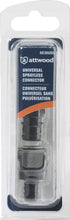 Attwood 8838US6 Universal Male and Female Sprayless Connector with Thread Sealant...