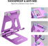 Adjustable Cell Phone Stand Desktop Phone Holder,Aluminum Portable Phone Stand for iPhone 14 13 12 11 8 7 6 Pro X XR XS Max Mini Huawei (Purple).....