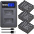 Tectra 3-Pack AHDBT-301 Hero3 Replacement Battery + LCD Dual Charger for GoPro Hero 3, GoPro Hero 3+, AHDBT-301, AHDBT-302 Cameras...