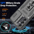 for Samsung Galaxy A15 5G Case with Sliding Camera Cover & Tempered Glass Screen Protector + Rotatable Ring Holder Kickstand Shockproof Slim Phone...