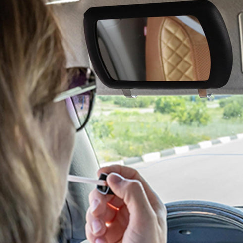 Car Visor Mirror,ZYNQACC 2 Pack Car Makeup Vanity Mirror Clip-On Rear View Sun-Shading Cosmetic Vanity Mirror for Various Truck Automobile Accesso...