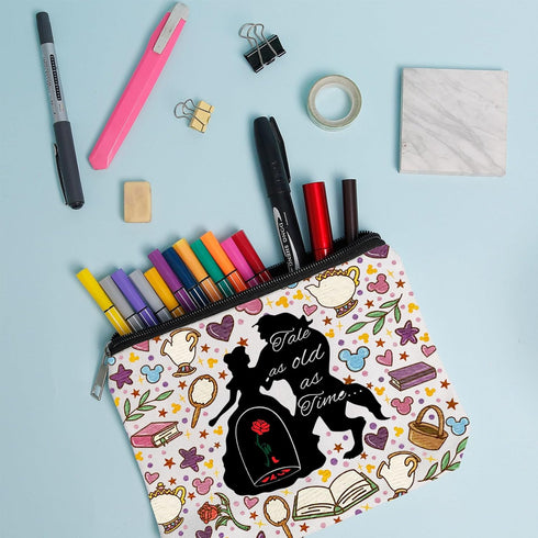 Beauty Princess And Beast Makeup Pouch Bag Belle Princess Cosmetic Kit Bag Fairytale Survival Kit Tale As Old As Time (Tale)...