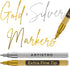 ARTISTRO 2 Gold & Silver Acrylic Paint Pens for Rock Ceramic Wood Glass Metal Fabric Plastic - 0.7mm Metallic Paint Markers Ideal for Scrapbooking...