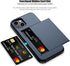 Nvollnoe for iPhone 13 Case with Card Holder Heavy Duty Protective Dual Layer Shockproof Hidden Card Slot Slim Wallet Case for iPhone 13 for Women...