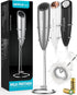 SIMPLETaste Milk Frother Handheld Battery Operated Electric Foam Maker, Drink Mixer with Stainless Steel Whisk and Stand for Cappuccino, Bulletpro...