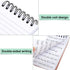 6Pcs Spiral Notebook, Double Loop Pocket Notebook, Office Style Mini Notebooks, Pocket Small Notepad, Small Notebooks 3x5, Small Spiral Notebook f...