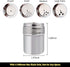 Seasoning Bottle Outgeek 3Pcs Shaker Spice Bottle Airtight Spice Shaker with Top Rotatable Seasoning Shaker Kitchen Gadget (Silver)...