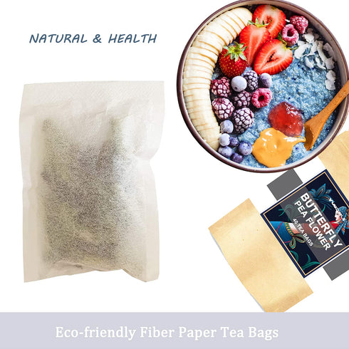 Butterfly Pea Flower Tea Bags, 40 Teabags Premium Dried Butterfly Pea Tea Blue & Purple Tea Natural Taste, GMO Free, Eco-Conscious Tea Bags...