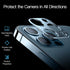 Camera Lens Protector for iPhone 12 Pro, Aluminum Alloy Lens Protective Ring - Pacific Blue, 2 Pcs...