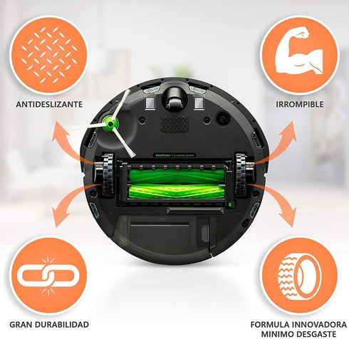 Tires for iRobot roomba Wheels Series 500, 600, 700, 800, 900 e5 e6 i7 Anti-slip, Great Adhesion and Easy Assembly. Replacement for all Roomba mod...