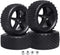 Hobbypark Front and Rear Tires & Wheels Set 12mm Hex Hubs Foam Inserts for Redcat HPI Exceed RC 1/10 Off Road Buggy Tyre (4-Pack)...