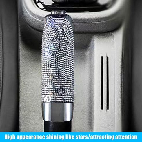 Pack-1 Bling Car Handbrake Cover, Diamond Studded Car Shift Gear Cover, Rhinestone Handbrake Protective Cover, Handbrake Shell Pull Handle Cover (...