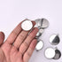 LANBEIDE Silver Pendant Trays for Jewelry Making Kits, 40 Pieces Stainless Steel Round Bezel with 40 Pcs Clear Cabochon Dome 25mm / 1 Inch Diamete...