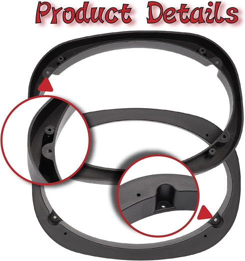 4pcs 6" X 9" Universal Plastic Vehicle Car Speaker Spacer Adapter Mount Car Speaker Spacer Mounting Bracket Adapter Refit Audio Speaker Mat...