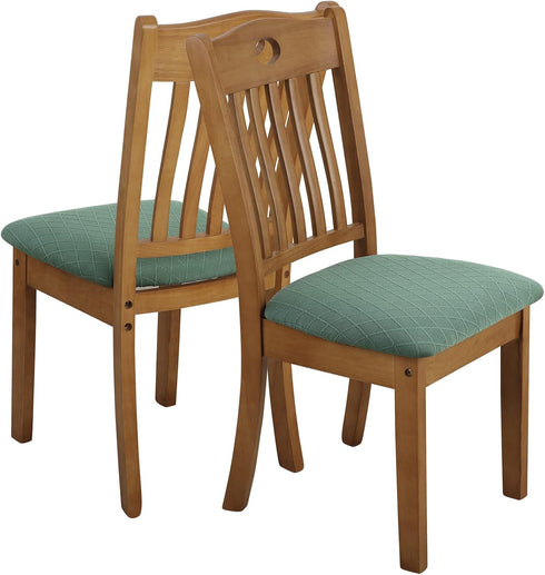 Stretch Jacquard Chair Seat Covers Set of 4, Removable Washable Dining Chair Covers Anti-Dust Dining Room Chair Covers Seat Cushion Slipcovers (4,...