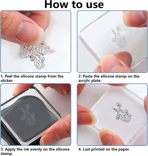 CRASPIRE Flower Clear Stamps Butterfly Tulip Plant Dragonfly Reusable Background Postmark Transparent Silicone Stamp Seals for Journaling Card Mak...