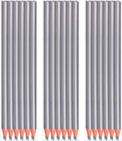 36PCS Drawing Pencils, Silver Surface Marking Pencils Hard Black Core Carpenter Marking Pencils for Woodworking Marking, Drawing tools...