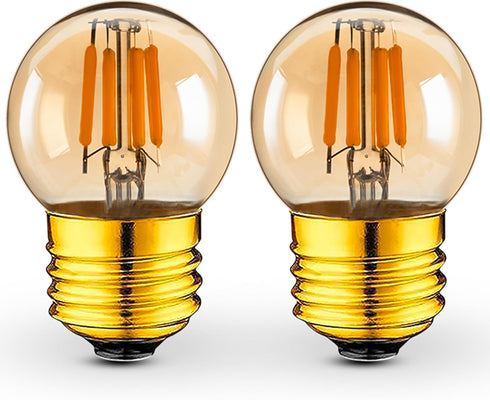3 Watt Dimmable Low Wattage LED Bulbs Equivalent to 25 Watt Light Bulbs,E26 Standard Base G40 Small Globe Light Bulbs,2200K Warm Light for Bedroom...