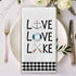 Seliem Live Love Lake House Kitchen Dish Towel Set of 2, Black White Buffalo Plaid Check Anchor Paddle Tea Bar Hand Drying Cloth, Spring Summer Fa...