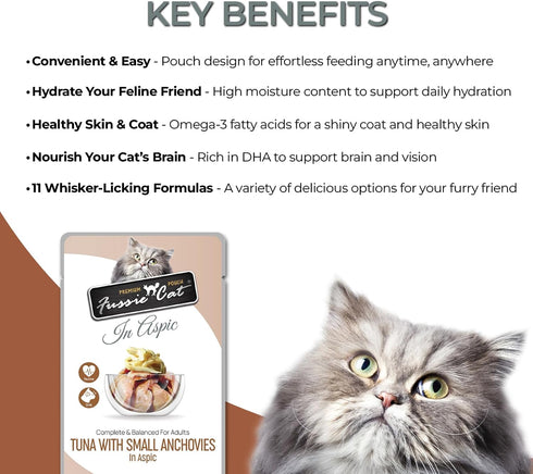 Fussie Cat Premium Tuna w/Small Anchovies 12 Count(Pack of 1)...